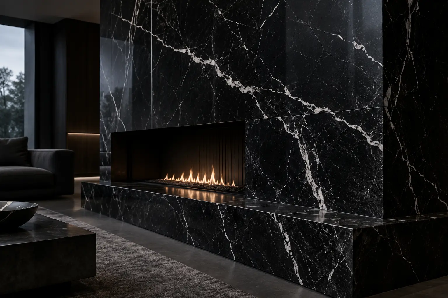 Dramatic Noir & Dark Marbles for UK natural stone projects